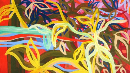 Un desliz entre sueños. Acrílico sobre papel. 20 x 40 cm. 2008__GRILLA