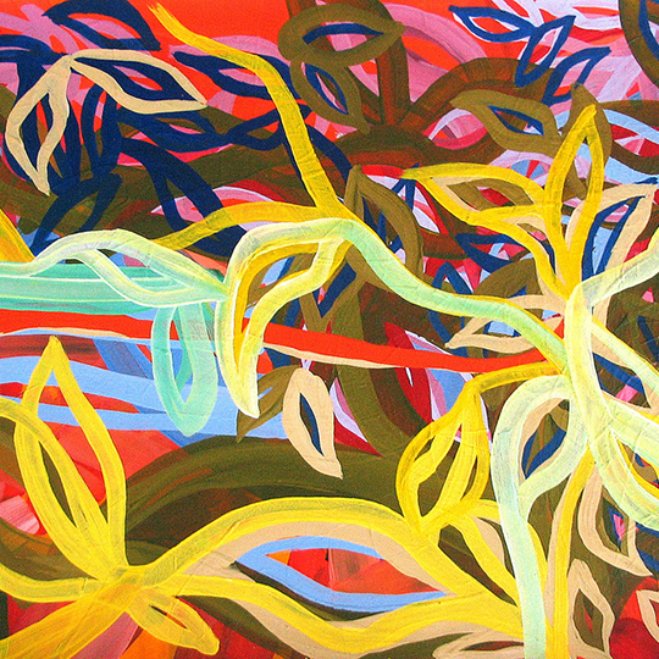 Un desliz entre sueños. Acrílico sobre papel. 20 x 40 cm. 2008__GRILLA