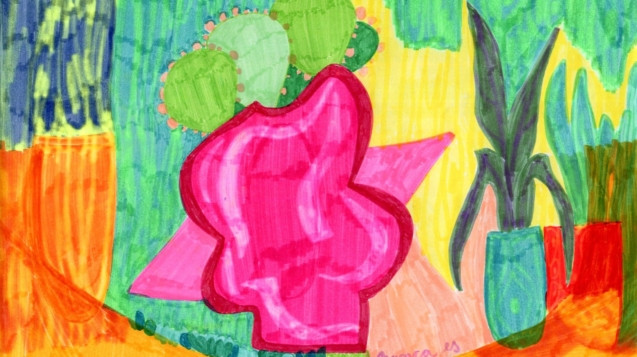 140121 Nunca es tarde. Serie Verano. Fibra sobre papel, 20x24cm, 2021.