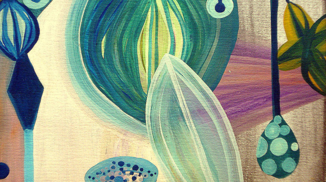 El tiempo. 140 x 180. Acrílico y lapiz sobre papel. 2010