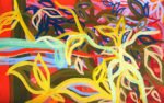 Un desliz entre sueños. Acrílico sobre papel. 20 x 40 cm. 2008