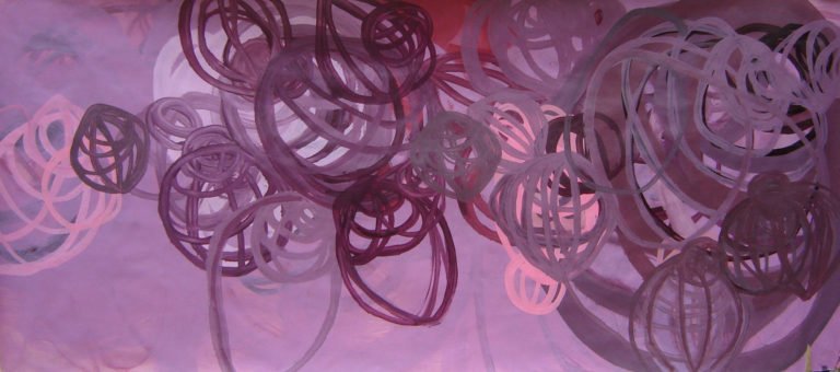 Violeta. Acrílico sobre papel madera. 100 x 200 cm, 2005